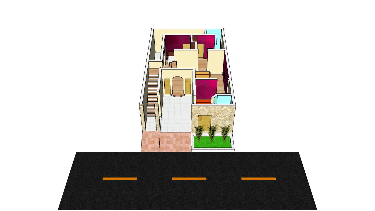 3D House Floor Plan DG Khan, Pakistan 29' x 46' 5