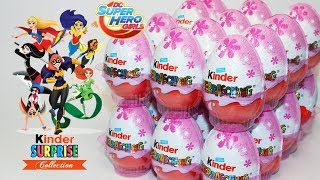 НОВИНКА Открываем 24 Киндер Сюрприза Супердевочки DC Super Hero Girls 2017 Kinder Surprise Unboxing