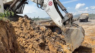 Mining Working Excavator Liebherr 9350 Loading Dumper Caterpillar ~ miningstory