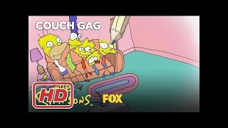 The Simpsons ☆Bill Plympton's Couch Gag | Season 28 Ep. 16 | THE SIMPSONS