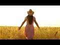 Girl Walking In Wheat Field Stock Video 