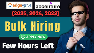 😮 Infosys (Edgeverve) & Accenture Hiring 2025 | Bulk Openings Announced 🔥