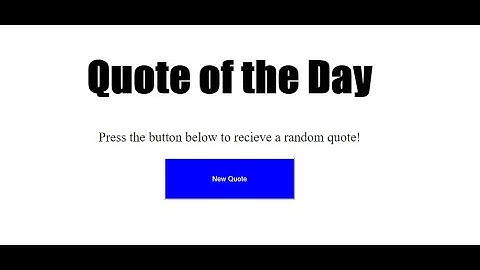 Random Quote Generator (Vanilla Javascript, HTML, CSS)