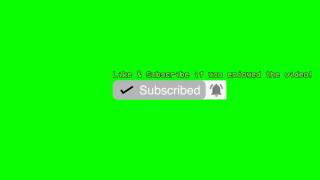 Subscribe Button Green Screen