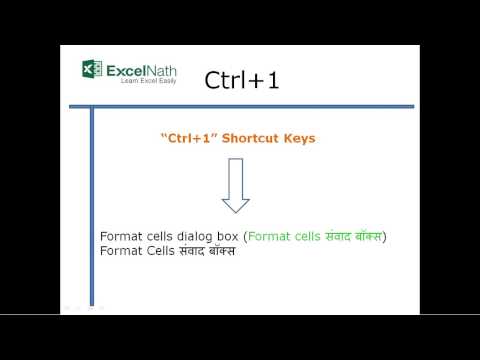 "Ctrl+1"Shortcut Keys