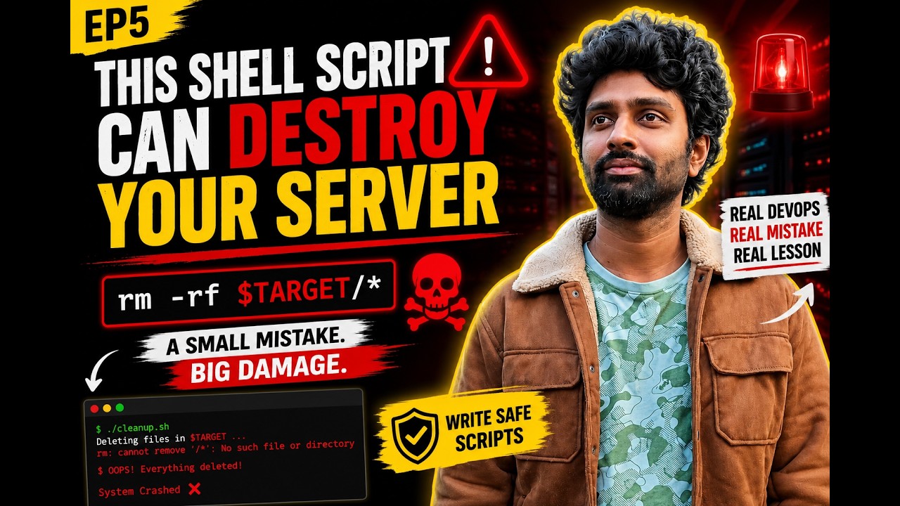 Destroy Server Script This Shell Script Can Destroy Your Server (Real DevOps Mistake) - YouTube