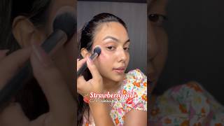 Strawberry 🍓 look #youtubeshorts #softglamlook #easy #makeuptutorial #trendingmakeup