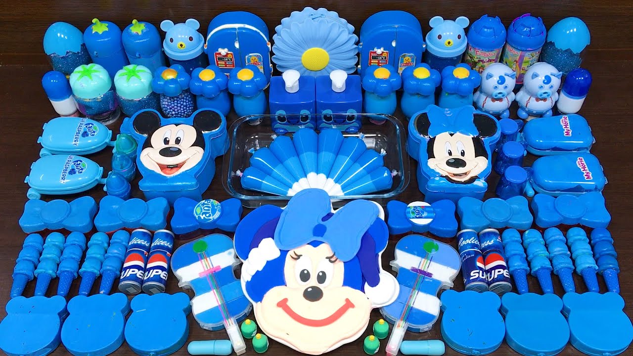BLUE MICKEY MOUSE Slime ! Mixing Random into Slime ! Satisfying Slime