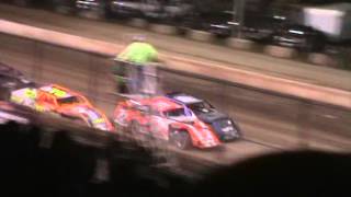 The Big IMCA Mod Crash at Shawano Speedway 4/30/16. Wreck Starts at 2:55 Mark