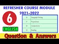 6th English Refresher Course Module Answer Key Unit 16,17,18,19 Download PDF