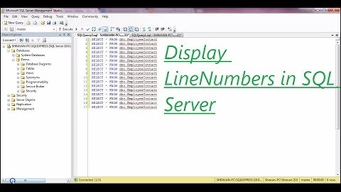 How to display Line Numbers in SQL Server