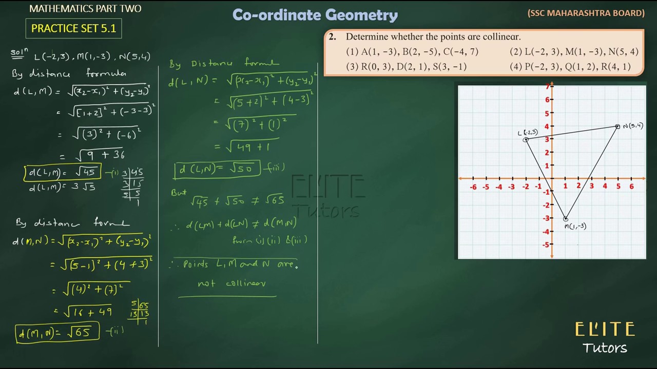 Coordinate Geometry Practice Set 5.1 Q.2 (ii) - YouTube