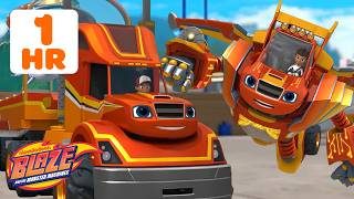 flying robot vs big rig blaze transformation missions rescues
