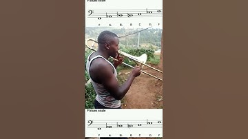 F blues scale with notes for trombone #100shorts2024
