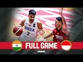 India v indonesia  full basketball game  fiba olympic prequalifying tournament 2023 syria