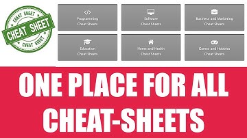 CheatSheets for everything | one place | useful for exam | reference | cheat sheet | crib sheet