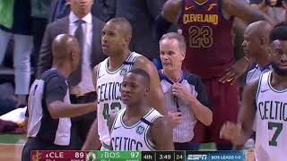 JR Smith Pushes Al Horford Celtics vs Cavaliers Game 2 Eastern Conference Finals 2018