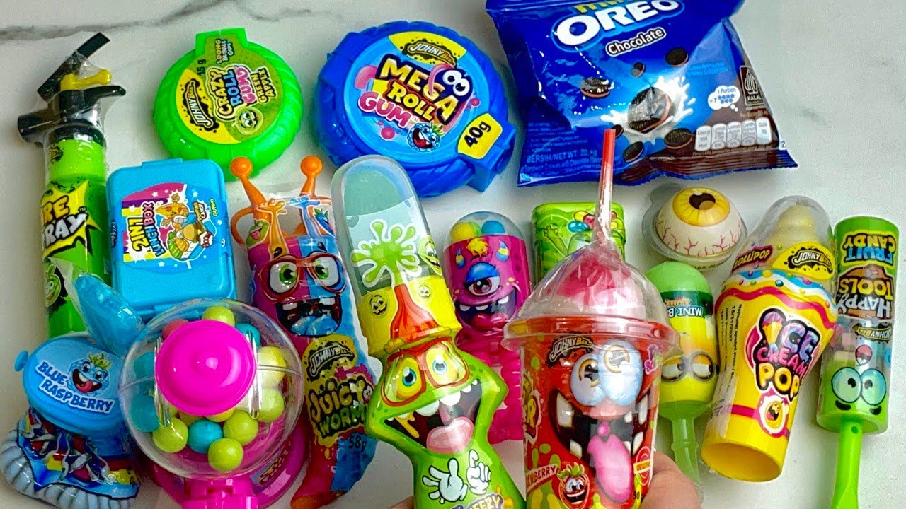 3 Minutes Satisfying with Unboxing unique Candys come out of the box ASMR food mukbang