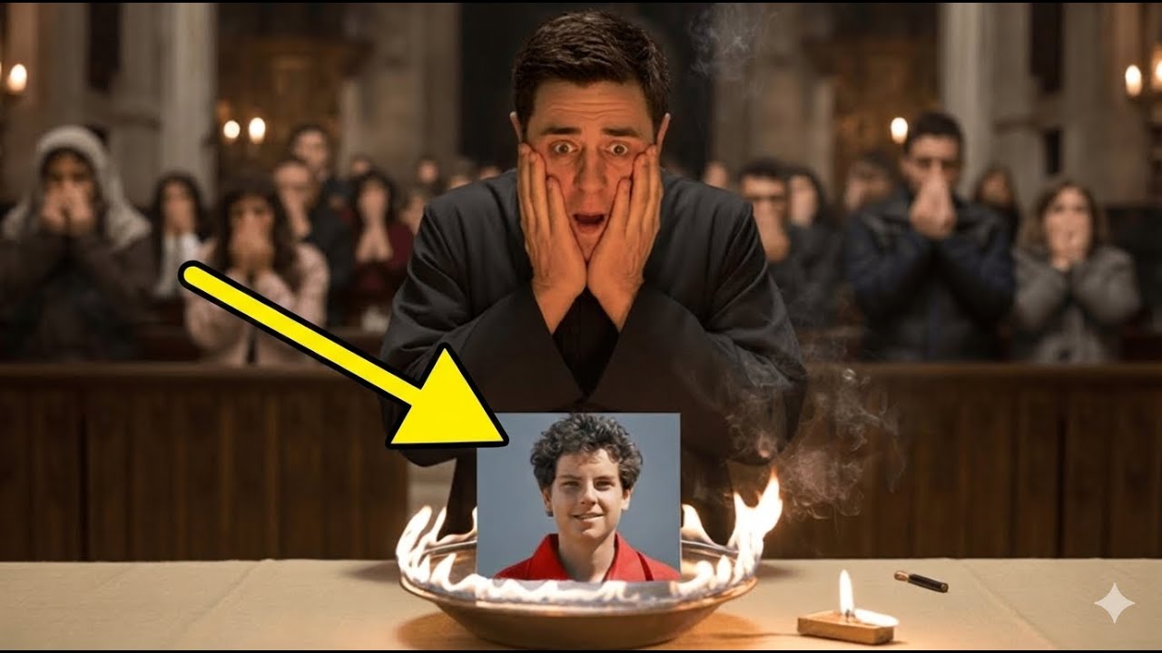 Na Espanha, um padre queimou a imagem de Carlo Acutis... a foto não queimou e ele ficou cego