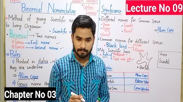 Binomial Nomenclature And It