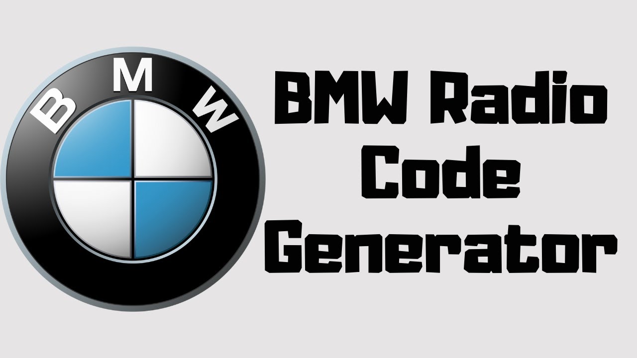 the bmw radio code generator tool