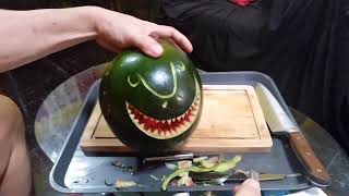 How to carve a "Baby Shark Watermelon".