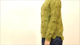 モヘア混の柄編みニット｜フィリル公式通販