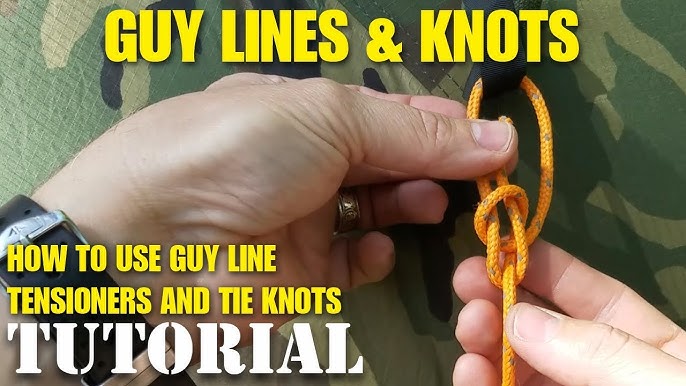 How to use Plastic Rope Line Tensioners / Tent Guy tighteners for