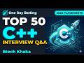 Top 50 Most Asked C++ Interview Questions for freshers | Frequently asked CPP interview questions