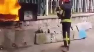 Use coke to extinguish the fire.