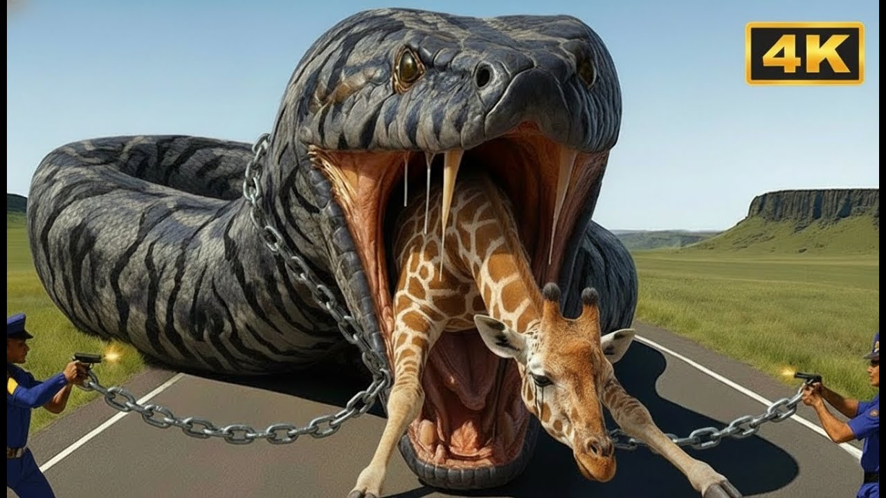 How Rescue Team Saves Giraffe From Giant Python Thanks to Smart Dog ...
