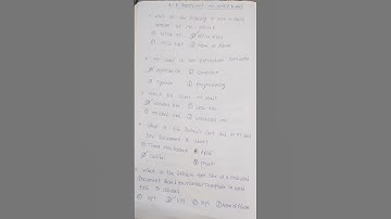 1 - 5 Questions MS - Office & Word 👍