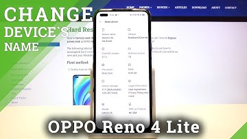 OPPO Reno 4 Lite and Phone Name - How to Rename Device
