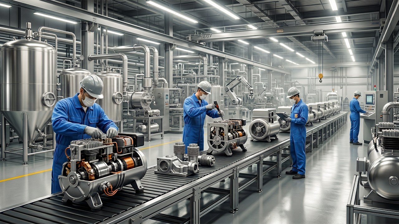 Inside a Modern Compressor Manufacturing Plant: Full Production Process ...