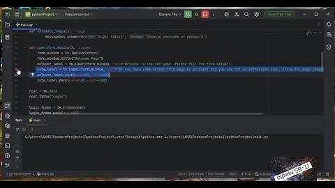 python how to create a login page that opens another window - part 2