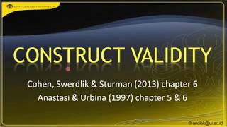 Information Construct Validity Update