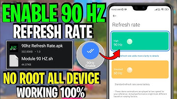 Enable 90 Hz Refresh Rate On Any Android !! No Root | Max FPS & Fix Lag !