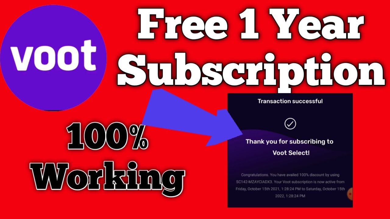 Free Voot Select Subscription For 1 Year Official Method 2021