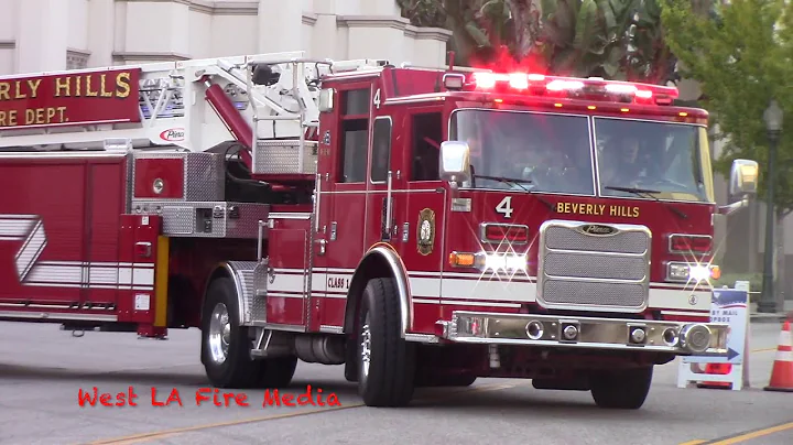 (Tiller Drift) Beverly Hills Fire Dept  Truck 4 Re...