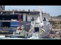 [4K] TERESA MAGBANUA - Philippine Coast Guard multi-role response vessel launching フィリピン沿岸警備隊多目的船進水式