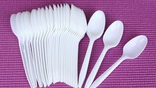 ٣ افكار من اعادة تدوير المعالق البلاستيك/ plastic spoons recycle