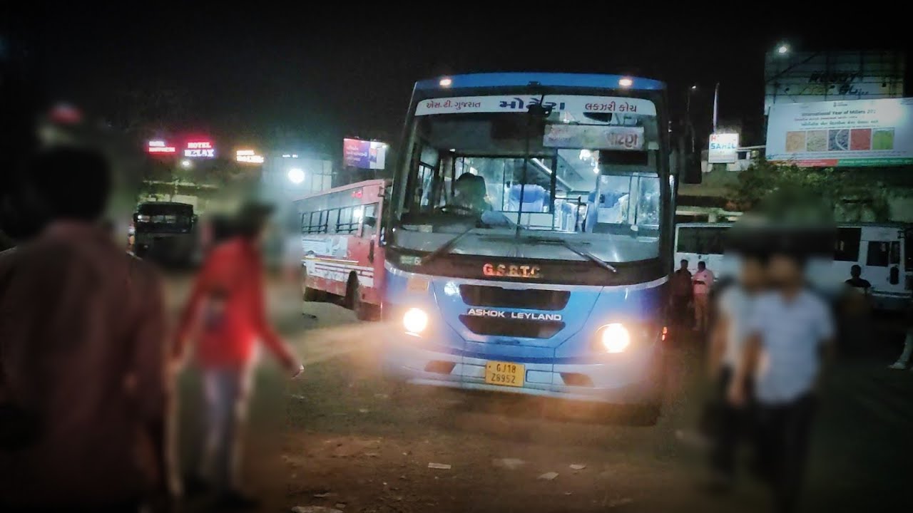 Back to Back GSRTC Bus Arriving and Departing At Surat Central Bus