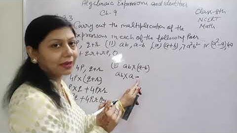 Class 8 Chapter 9 (Algebraic expressions and identities)  Exercise  9.3 Question 1