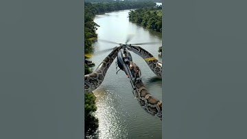 Python Ambush in Amazon! Helicopter Under Attack"🐍😱😱 #viralmyaccount #unfrezzmyaccount #trending