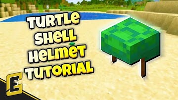 How To Make a TURTLE SHELL HELMET in Minecraft (SUPER QUICK MINECRAFT TUTORIAL)