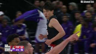 Hansen Yang - 3 Points, 1 Assist Vs Jazz - 2025 Preseason