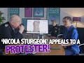 Nicola sturgeon has to talk a protester down  scot squad  bbc scotland comedy