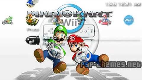 PSP Theme Mario Kart Wii Theme-Joen Debois PSP-Themes.NET