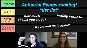 ranking all of the ACTUARIAL EXAMS with Jeff Yang (FSA), Actuary & Entrepreneur