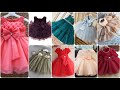 Top Net fabric beautifull stylish fancy frocks designs collection for Baby girls little girls